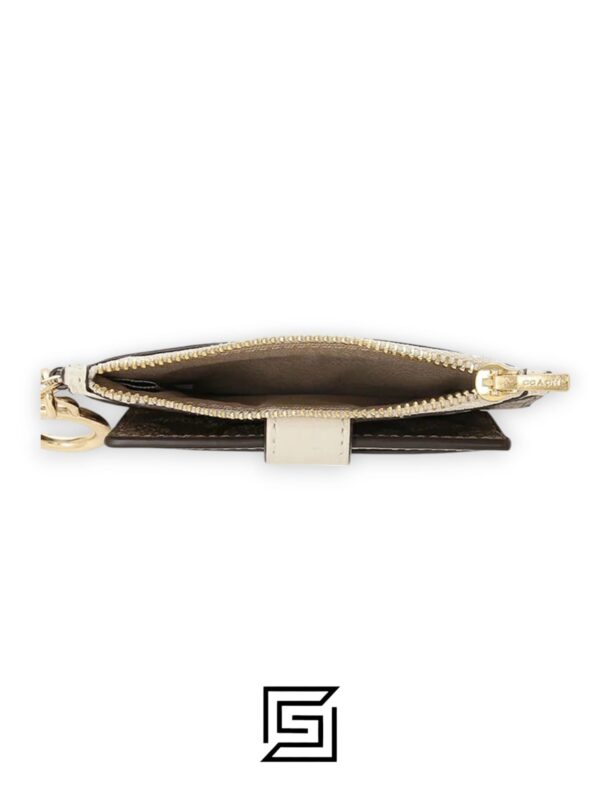 Leather,Wallets,Women Attachment Card Case In Signature Canvas C7398 KHAKI Coach