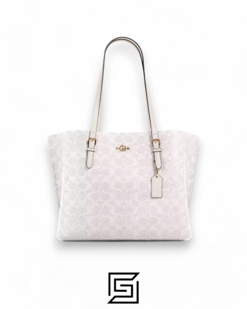 Bags,Leather,Women Mollie Tote Bag 25 In Signature Canvas C4250 White Coach