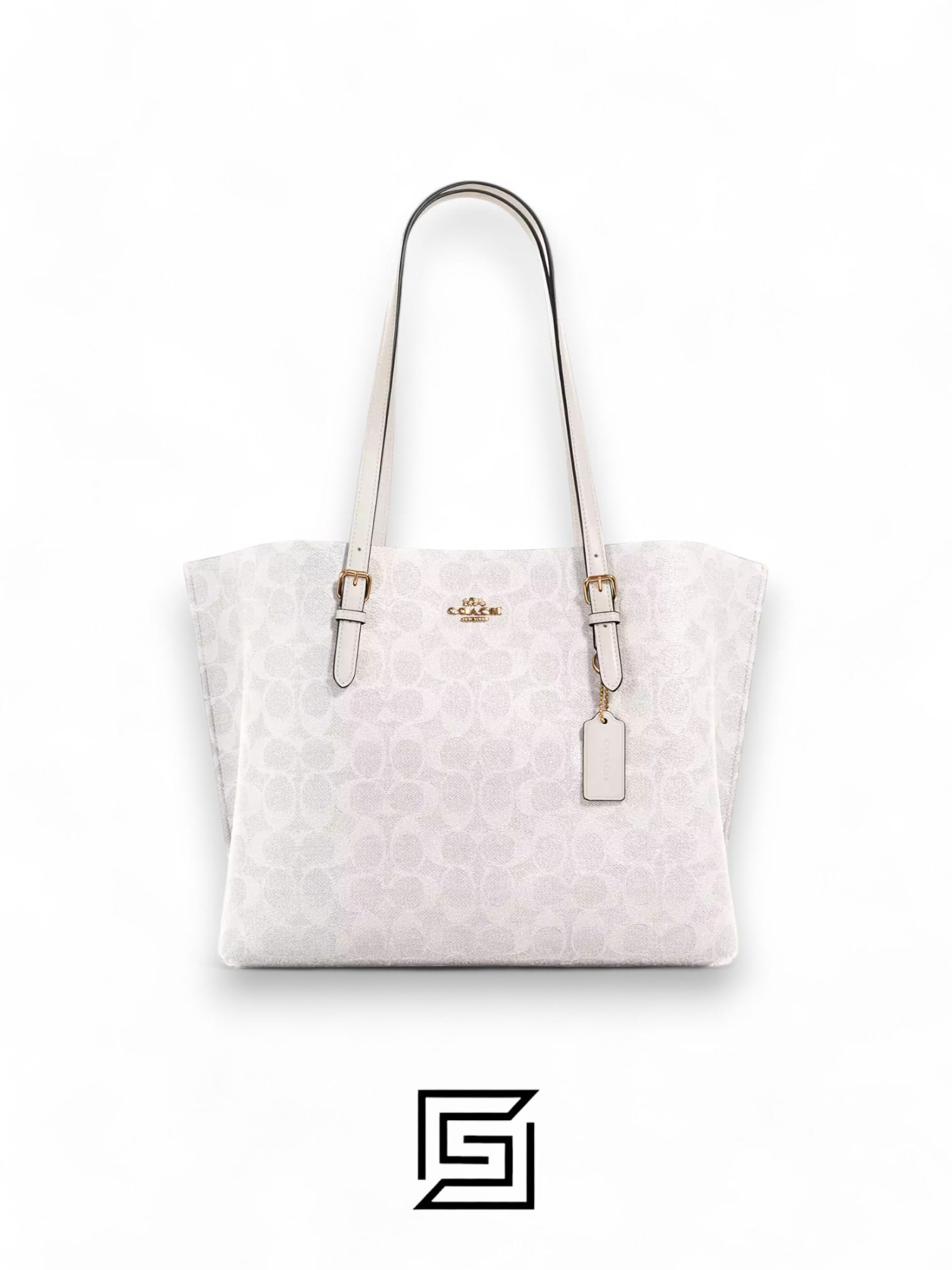 Bags,Leather,Women Mollie Tote Bag 25 In Signature Canvas C4250 White Coach