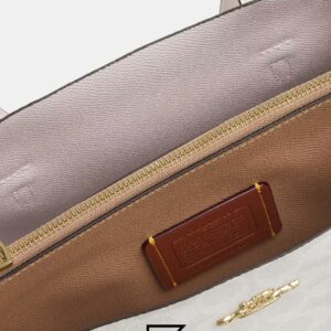 Mollie Tote Bag 25 In Signature Canvas C4250 White - Image 3