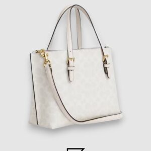 Mollie Tote Bag 25 In Signature Canvas C4250 White - Image 2