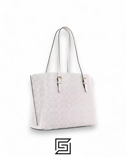 Bags,Leather,Women Mollie Tote Bag 25 In Signature Canvas C4250 White Coach