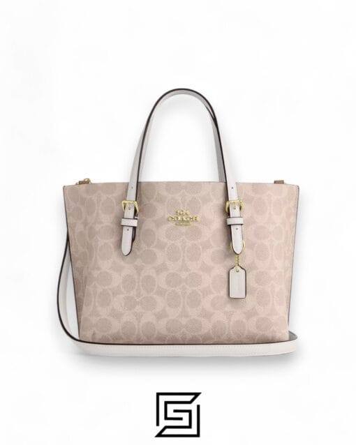 Bags,Leather,Women Mollie Tote Bag 25 In Signature Canvas C4250 Khaki Coach