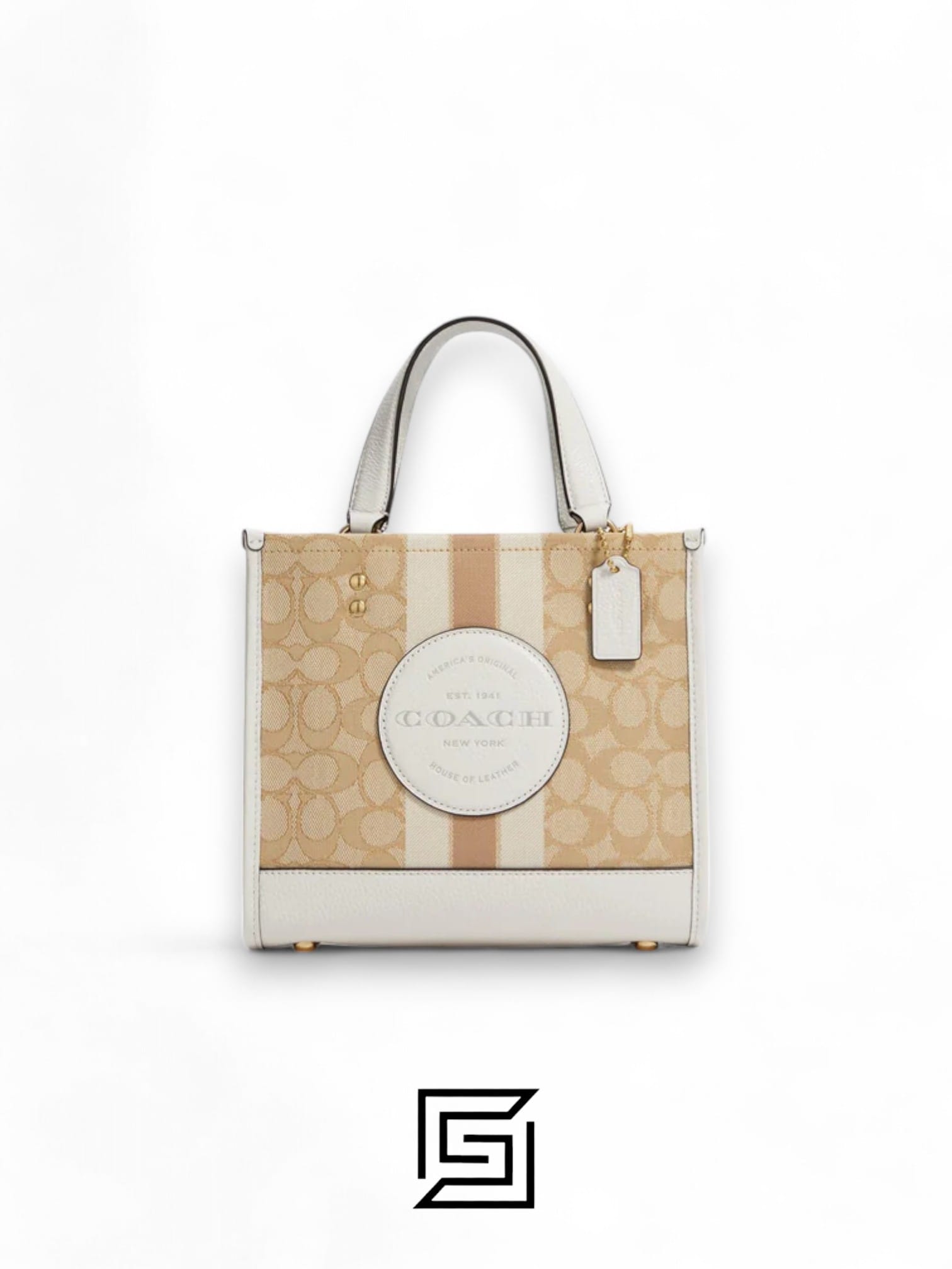 Bags,Leather,Women Dempsey Tote 22 In Signature Jacquard With Stripe And Coach Patch Style No. C8417 Coach