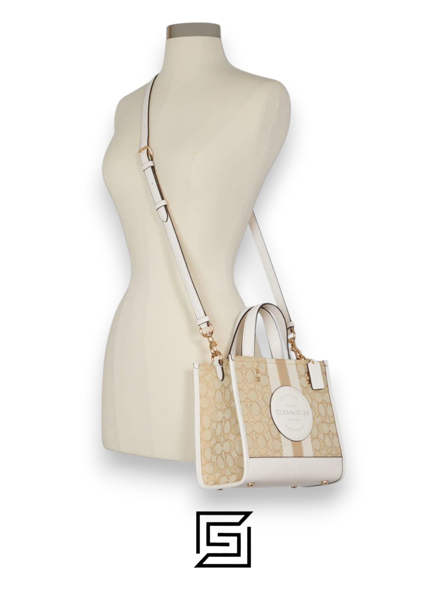 Bags,Leather,Women Dempsey Tote 22 In Signature Jacquard With Stripe And Coach Patch Style No. C8417 Coach