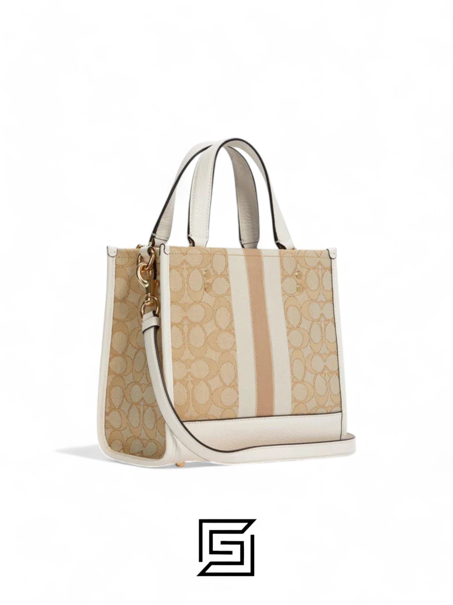 Bags,Leather,Women Dempsey Tote 22 In Signature Jacquard With Stripe And Coach Patch Style No. C8417 Coach