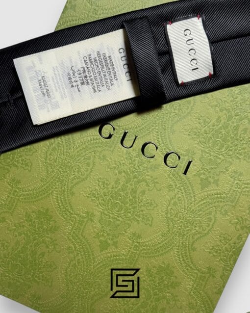 Ties Gucci - Black Color With Lion Head Gucci