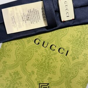 Ties Gucci - Navy Blue Color With Royal Logo Gucci