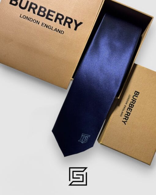 Ties BURBERRY - Navy Blue TB Logo Burberry