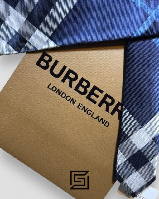 Ties Burberry - Blue Traditional Pattern Burberry