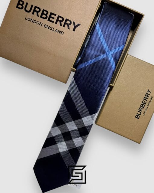 Ties Burberry - Blue Traditional Pattern Burberry