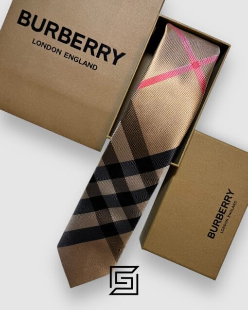 Ties Burberry - Brown Traditional Pattern Burberry
