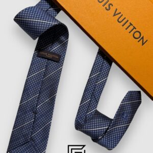 Ties Louis Vuitton - Blue - White Striped Italian Style Louis Vuitton