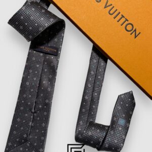 Ties Louis Vuitton - Grey LV Big Pattern With Dots Italian Style Louis Vuitton