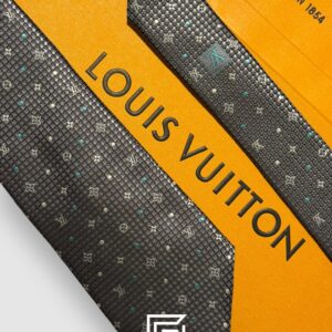 Ties Louis Vuitton - Grey LV Big Pattern With Dots Italian Style Louis Vuitton