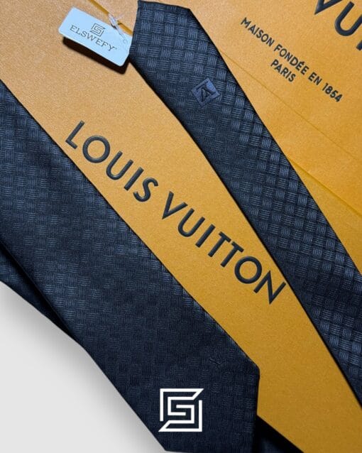 Ties Louis Vuitton - Black With Engraved Bambo Pattern Louis Vuitton