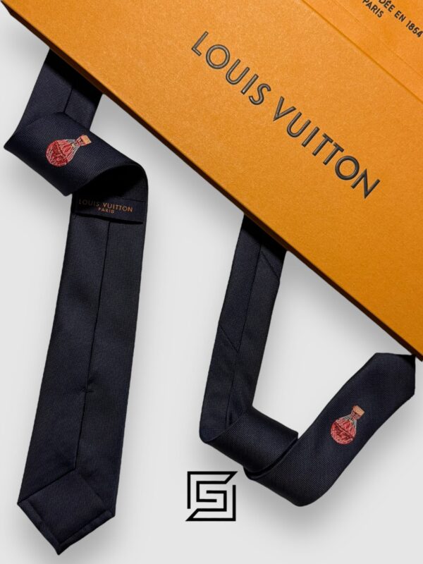Ties Louis Vuitton - Navy Blue Basic With LV Logo Louis Vuitton