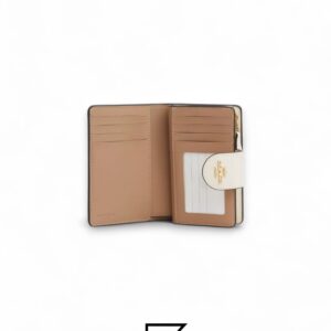 Leather,Wallets,Women Medium Corner Zip Wallet In Signature Canvas Style No. CP420 black Coach
