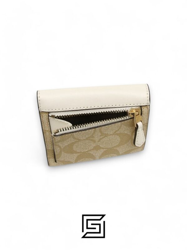 Leather,Wallets,Women Small Wallet In Signature Canvas Style No. F87589 White Coach
