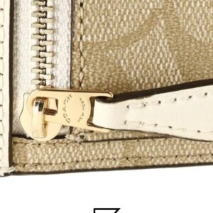 Leather,Wallets,Women Small Wallet In Signature Canvas Style No. F87589 White Coach