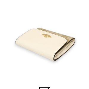 Leather,Wallets,Women Small Wallet In Signature Canvas Style No. F87589 White Coach