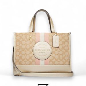 Bags,Leather,Women Dempsey Signature Jacquard Tote with Coach Stripe and Patch Style No. CE984 Big Size Coach
