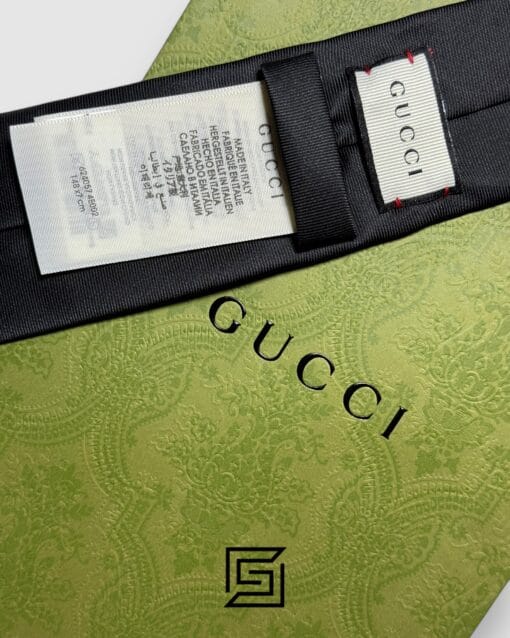 Ties Gucci - Black Color With Big Gold Bee Gucci