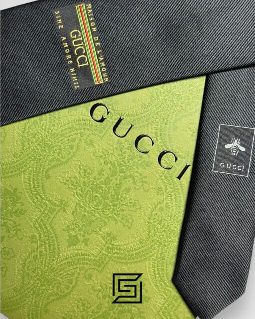 Ties Gucci - Black Color With Gucci Ticket Gucci