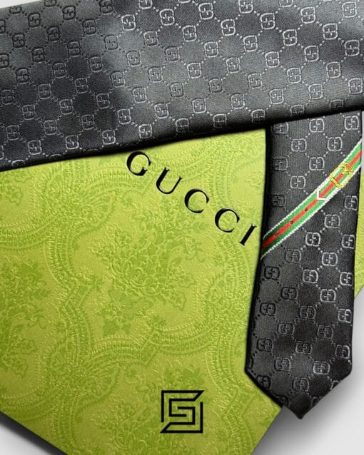 Ties Gucci - Black Small GG Pattern Italian Style Gucci