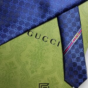 Ties Gucci - Blue Small GG Pattern Italian Style Gucci