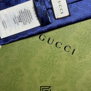 Ties Gucci - Blue Small GG Pattern Italian Style Gucci