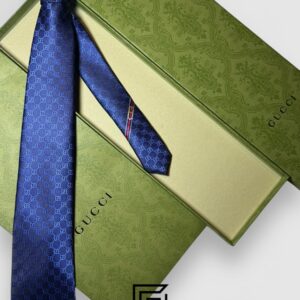 Ties Gucci - Blue Small GG Pattern Italian Style Gucci
