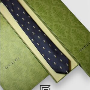 Ties Gucci - Navy Blue Color with Pineapple Signature Gucci