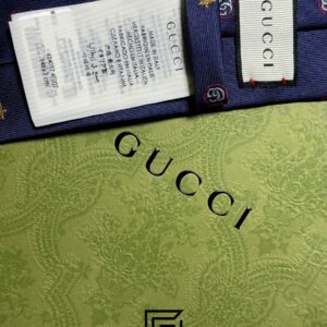 Ties Gucci - Navy Blue Color with G Royal Signature Gucci