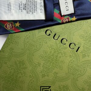 Ties Gucci - Striped Navy Blue With GG Star Signature Line Italian Style Gucci