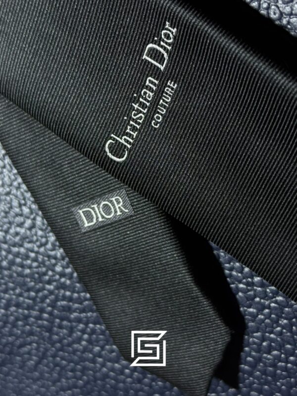 Ties Dior - Black Color With CD Couture Logo Italian Style Dior
