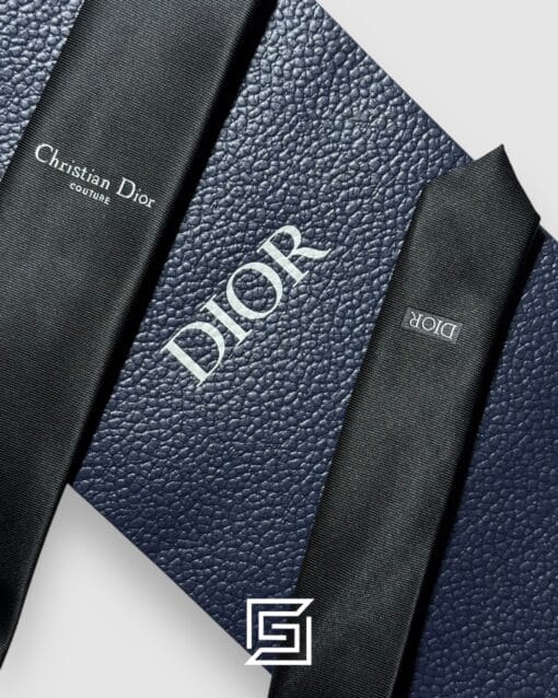 Ties Dior - Black Color With CD Couture Logo Italian Style Dior