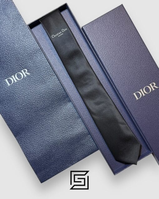 Ties Dior - Black Color With CD Couture Logo Italian Style Dior