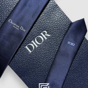 Ties Dior - Navy Blue Color With CD Couture Logo Italian Style Dior