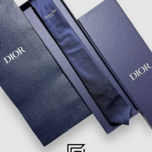 Ties Dior - Navy Blue Color With CD Couture Logo Italian Style Dior