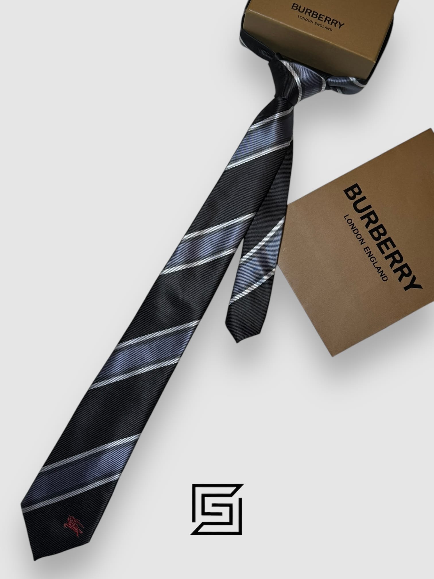 burberry-striped-black-grey-horse-logo-elswefy-stores