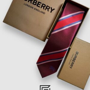 Ties Burberry - Striped Maroon - Red Horse Logo Burberry