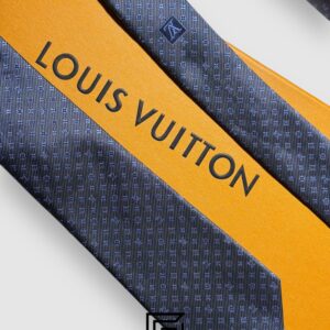 Ties Louis Vuitton - BLUE - Grey Small LV Pattern Louis Vuitton