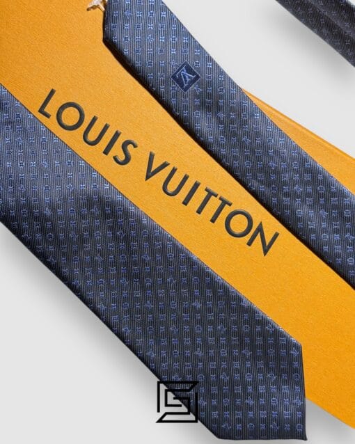 Ties Louis Vuitton - BLUE - Grey Small LV Pattern Louis Vuitton