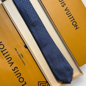 Ties Louis Vuitton - BLUE - Grey Small LV Pattern Louis Vuitton