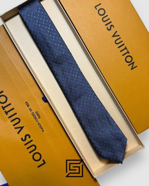 Ties Louis Vuitton - BLUE - Grey Small LV Pattern Louis Vuitton