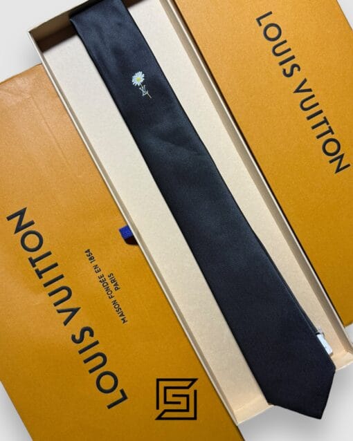 Ties Louis Vuitton - Black With Lv Flower Louis Vuitton