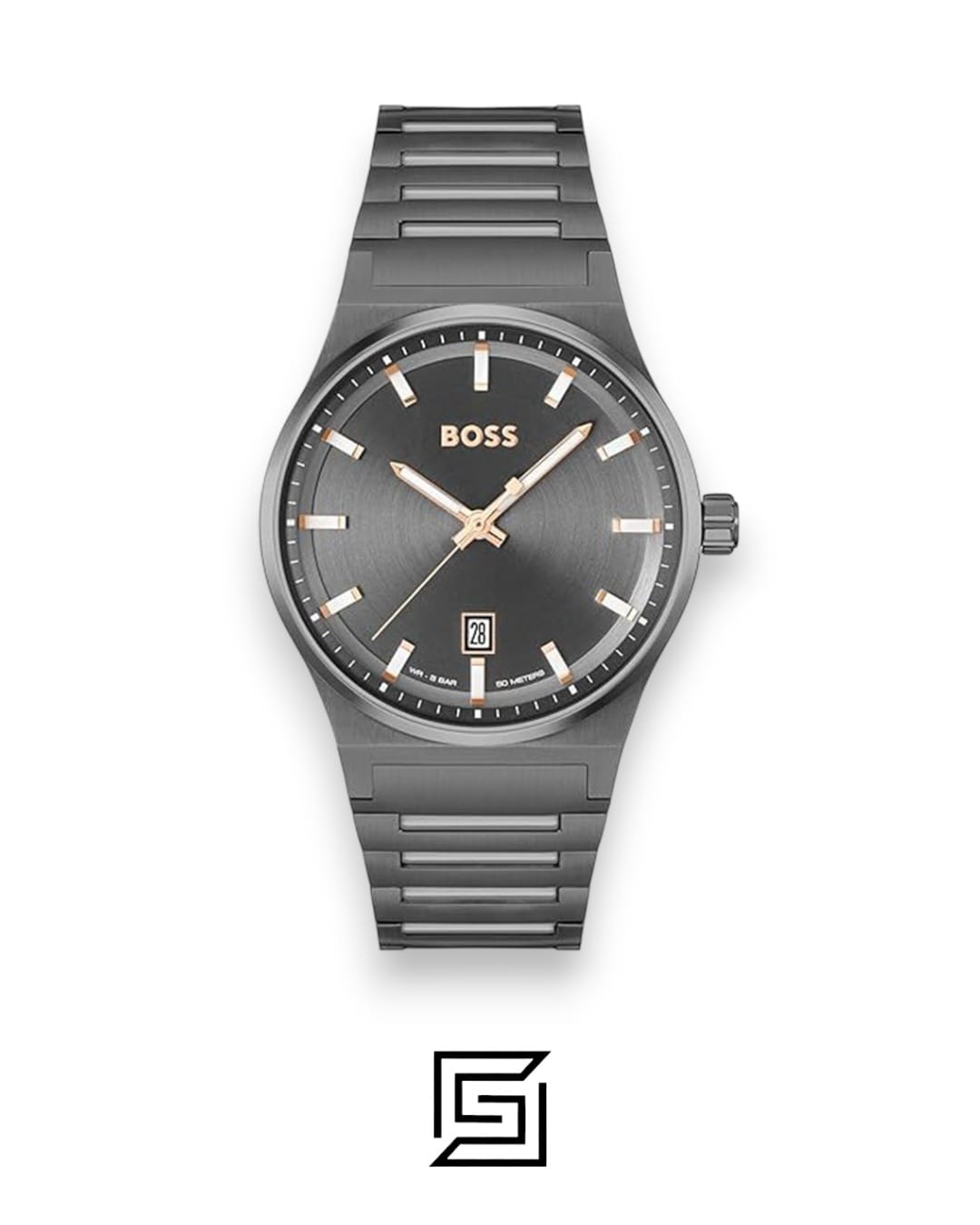 Men,Original Watches HUGO BOSS Mens Stainless Steel Analog Grey Dial Watch 1514078 Boss