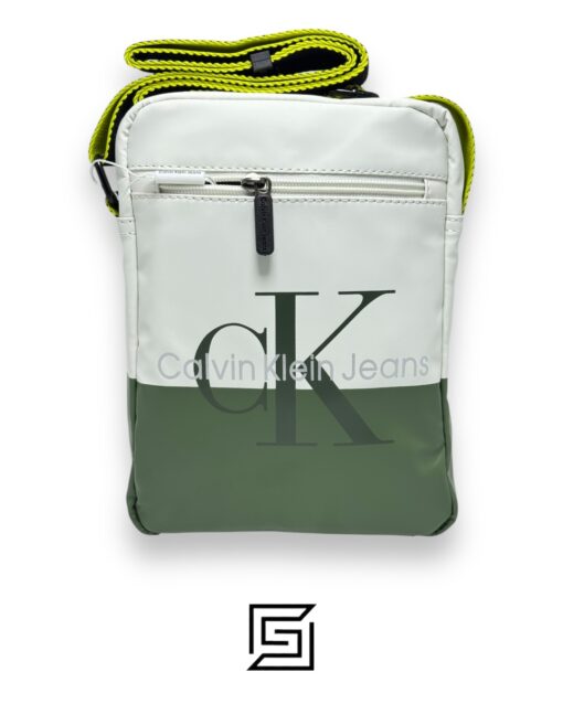 Bags,Leather,Men Ck Cross Bag Bg4-572 White - Green Calvin Klein
