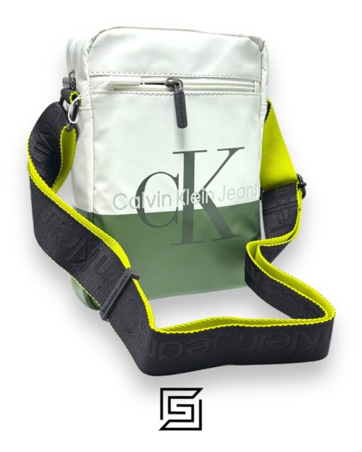 Bags,Leather,Men Ck Cross Bag Bg4-572 White - Green Calvin Klein